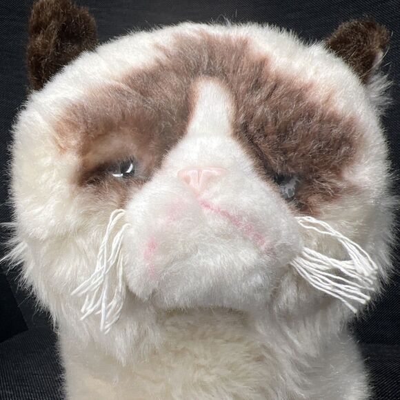 GUND Grumpy Cat Siamese Kitty Plush Stuffed Animal Toy 10” Meme Gray Eyes - Picture 2 of 9